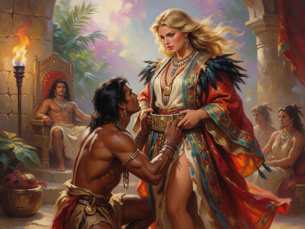 Krea 2 Turbo — Tribal Guardian's Desire — Classic Romance