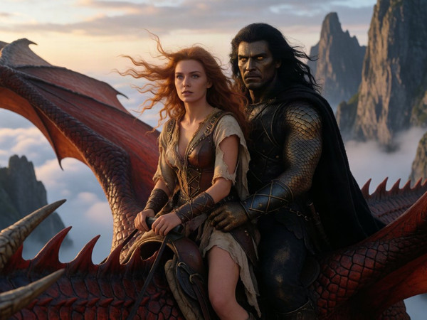 Krea 2 Turbo — Dragonrider at Dawn — Dark Fantasy