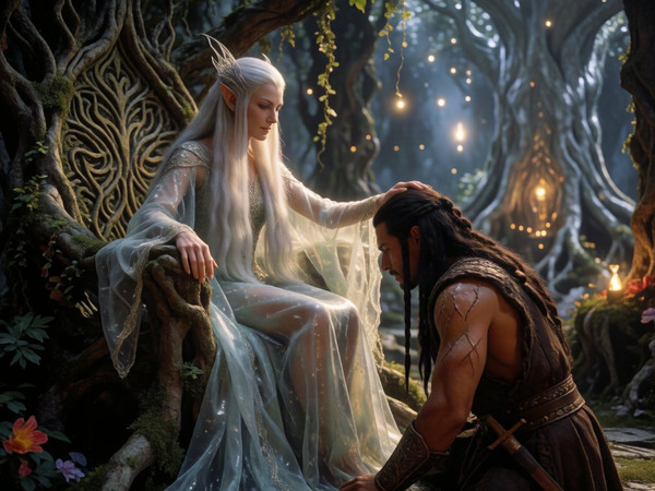 Krea 2 Turbo — The Elven Queen's Champion — Dark Fantasy