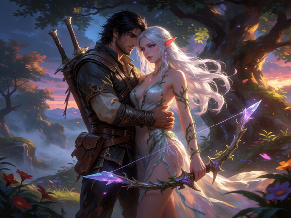 Krea 2 Turbo — Fantasy Romance in the Whispering Grove — Epic Fantasy