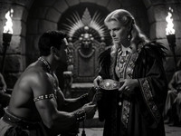 Krea 2 Turbo — Tribal Guardian's Desire — Film Noir