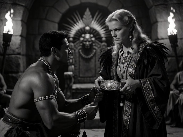 Krea 2 Turbo — Tribal Guardian's Desire — Film Noir