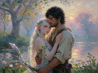Krea 2 Turbo — Fantasy Romance in the Whispering Grove — Impressionism