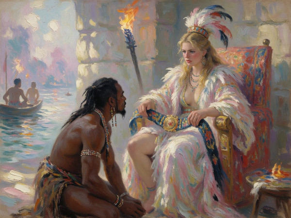 Krea 2 Turbo — Tribal Guardian's Desire — Impressionism