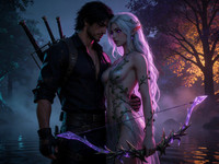 Krea 2 Turbo — Fantasy Romance in the Whispering Grove — Neo Noir