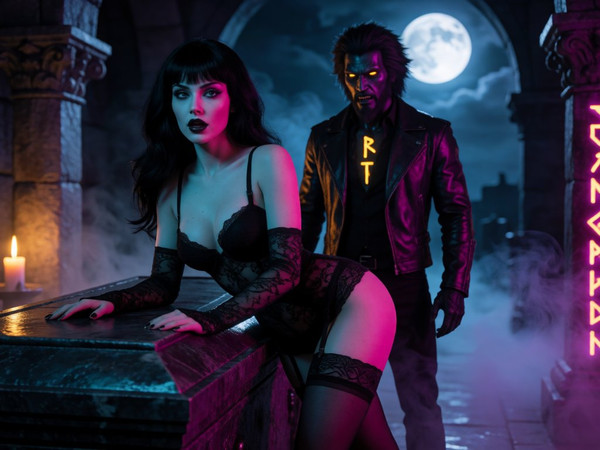 Krea 2 Turbo — Moonlit Horror-Erotica Blend — Neo Noir