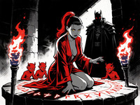 Krea 2 Turbo — Altar of Desire — Noir Comic