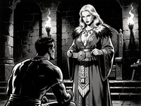 Krea 2 Turbo — Tribal Guardian's Desire — Noir Comic