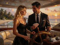 Krea 2 Turbo — Luxury Yacht Romance — Oil Painting