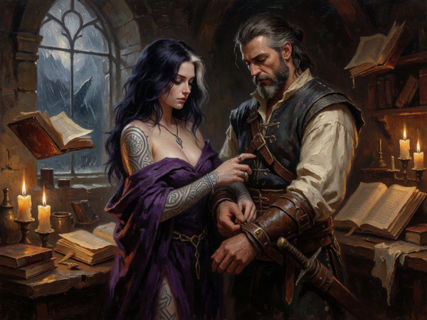 Krea 2 Turbo — A Night in the Sorceress's Tower — Oil Painting
