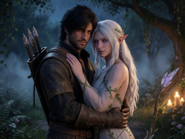 Krea 2 Turbo — Fantasy Romance in the Whispering Grove — Photorealistic