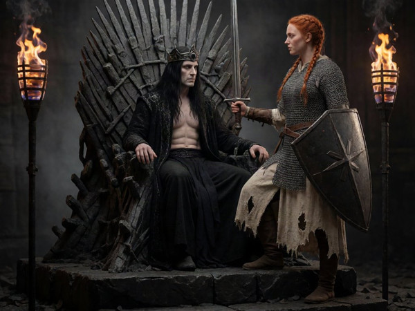 Krea 2 Turbo — The Shieldmaiden and the Dark Lord — Photorealistic