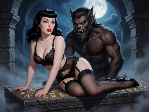 Krea 2 Turbo — Moonlit Horror-Erotica Blend — Pin-Up