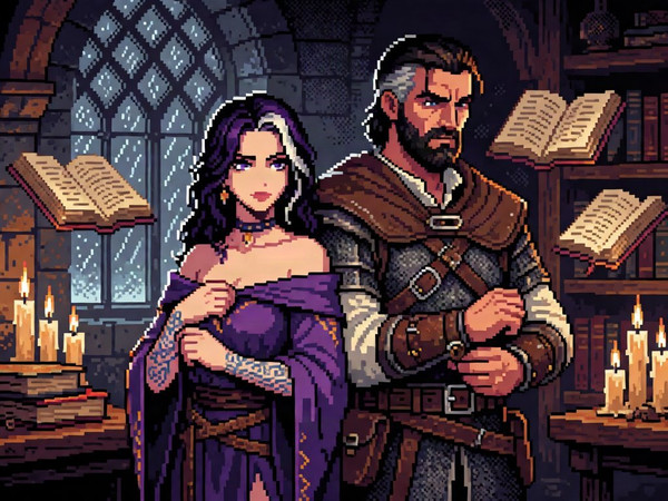 Krea 2 Turbo — A Night in the Sorceress's Tower — Pixel Art