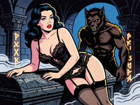 Krea 2 Turbo — Moonlit Horror-Erotica Blend — Pop Art