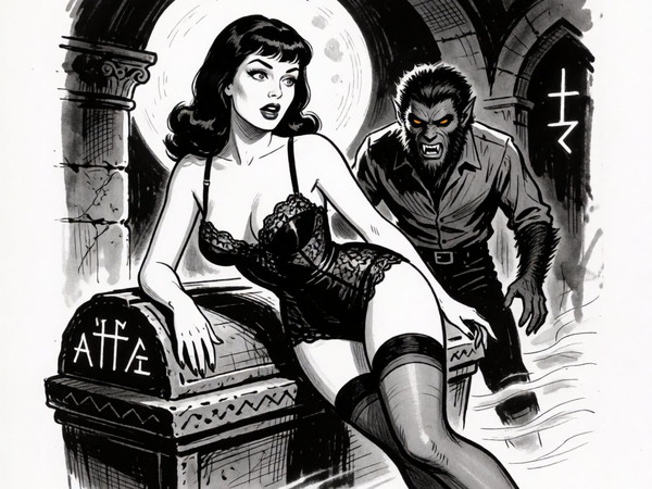 Krea 2 Turbo — Moonlit Horror-Erotica Blend — Pulp Ink