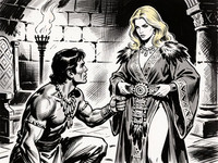 Krea 2 Turbo — Tribal Guardian's Desire — Pulp Ink