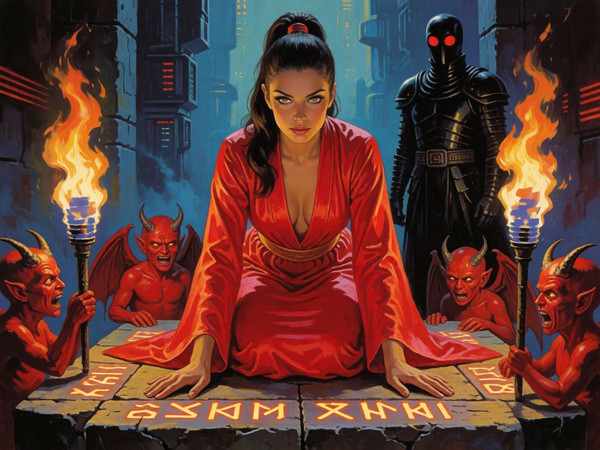Krea 2 Turbo — Altar of Desire — Retro Sci-Fi