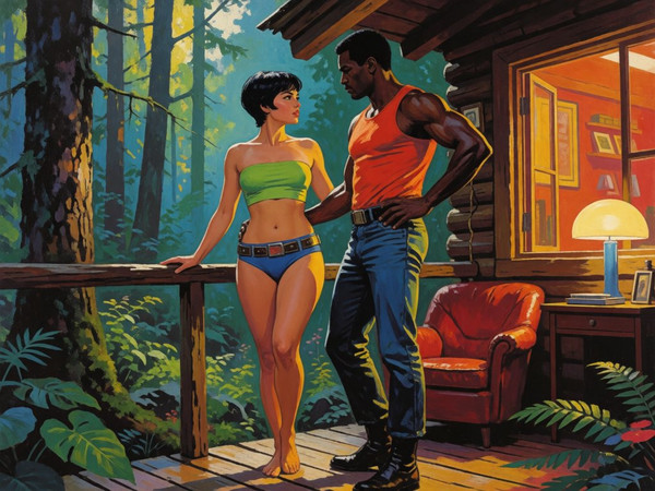 Krea 2 Turbo — Cabin in the Woods — Retro Sci-Fi