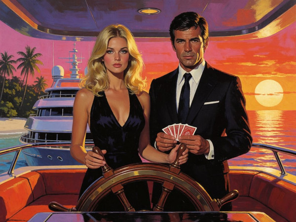 Krea 2 Turbo — Luxury Yacht Romance — Retro Sci-Fi