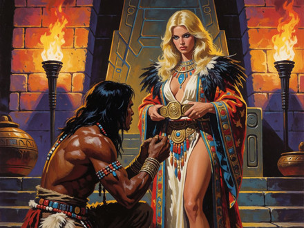 Tribal Guardian's Desire — Retro Sci-Fi — Krea 2 Turbo