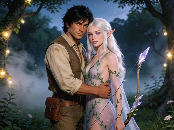 Krea 2 Turbo — Fantasy Romance in the Whispering Grove — Retro
