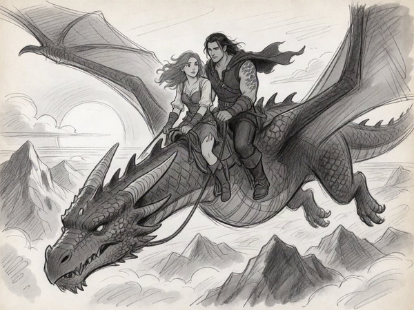 Krea 2 Turbo — Dragonrider at Dawn — Sketch