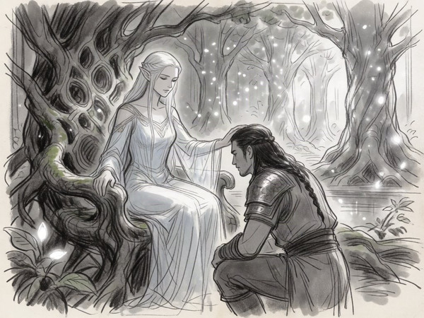 Krea 2 Turbo — The Elven Queen's Champion — Sketch