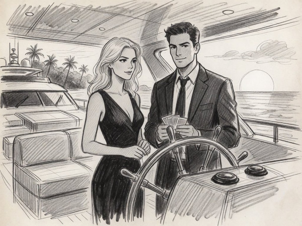 Krea 2 Turbo — Luxury Yacht Romance — Sketch