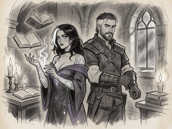Krea 2 Turbo — A Night in the Sorceress's Tower — Sketch