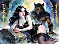 Krea 2 Turbo — Moonlit Horror-Erotica Blend — Watercolor