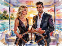 Krea 2 Turbo — Luxury Yacht Romance — Watercolor
