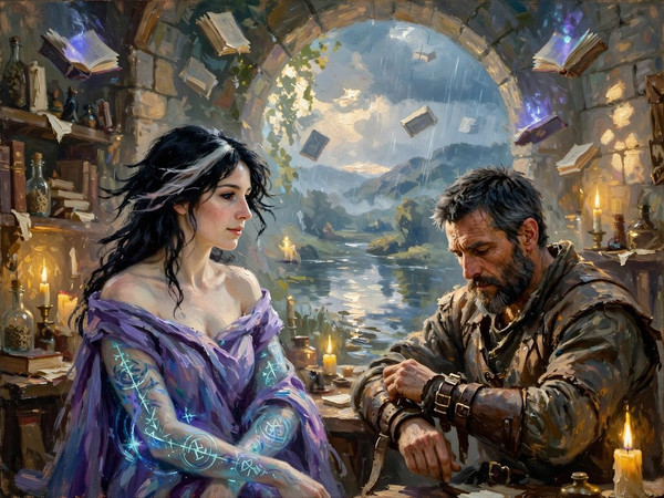 Muse — A Night in the Sorceress's Tower — Impressionism
