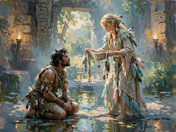 Muse — Tribal Guardian's Desire — Impressionism