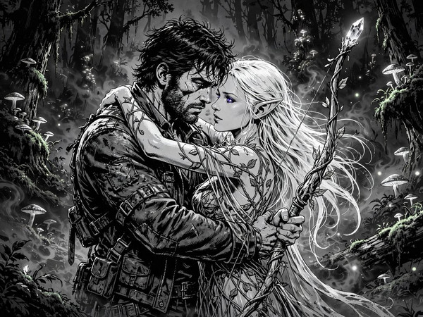 Muse — Fantasy Romance in the Whispering Grove — Noir Comic