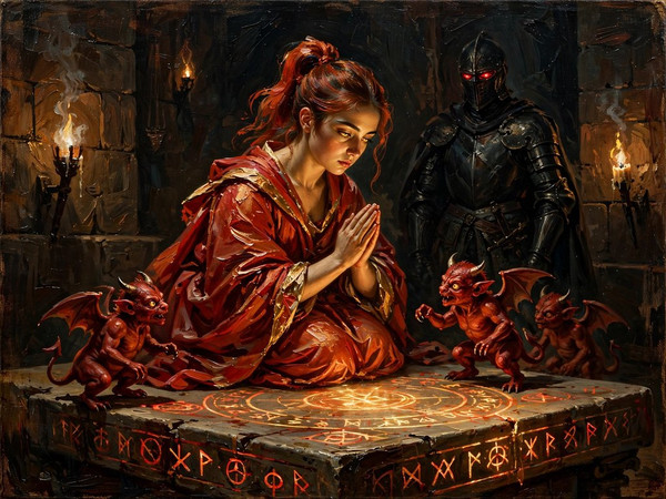 Muse — Altar of Desire — Oil Painting