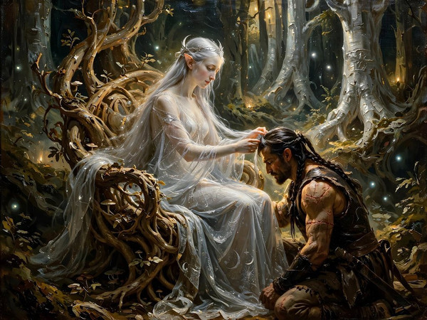 Muse — The Elven Queen's Champion — Oil Painting