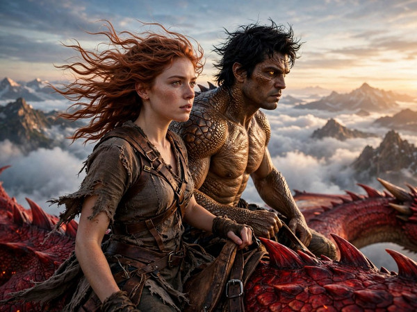 Muse — Dragonrider at Dawn — Photorealistic