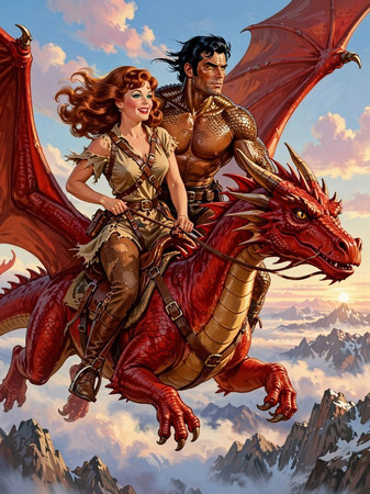 Muse — Dragonrider at Dawn — Pin-Up