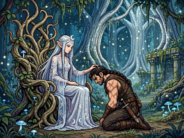 Muse — The Elven Queen's Champion — Pixel Art