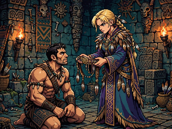 Muse — Tribal Guardian's Desire — Pixel Art