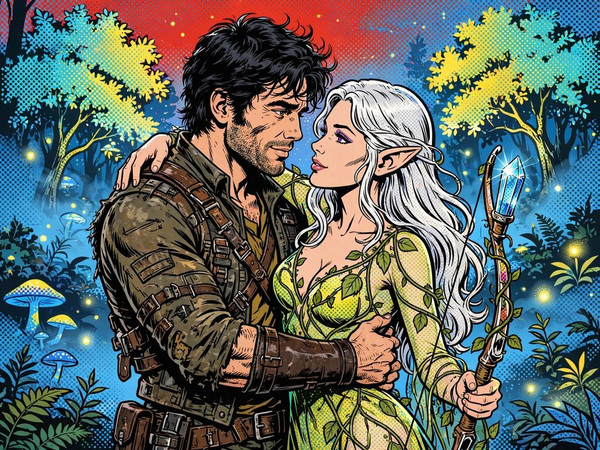 Muse — Fantasy Romance in the Whispering Grove — Pop Art
