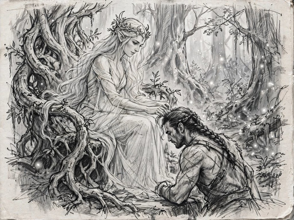 Muse — The Elven Queen's Champion — Sketch