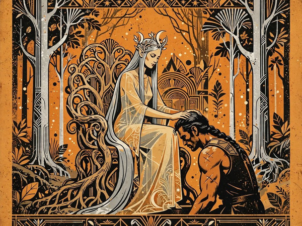 Muse — The Elven Queen's Champion — Vintage Poster
