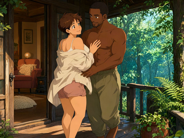 Qwen Image 2.1 — Cabin in the Woods — Anime