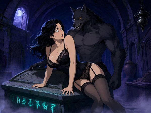 Qwen Image 2.1 — Moonlit Horror-Erotica Blend — Anime