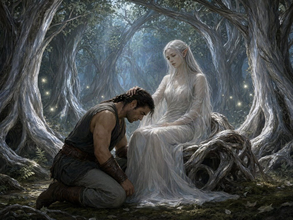 Qwen Image 2.1 — The Elven Queen's Champion — Digital Art