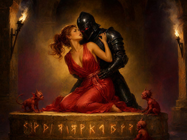 Qwen Image 2.1 — Altar of Desire — Classic Romance