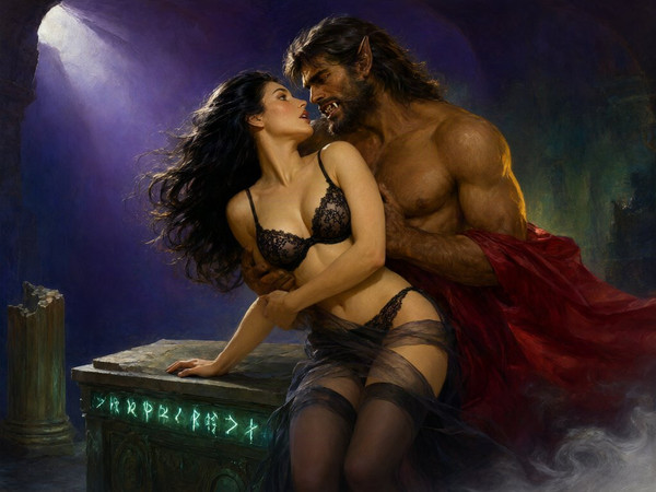 Qwen Image 2.1 — Moonlit Horror-Erotica Blend — Classic Romance