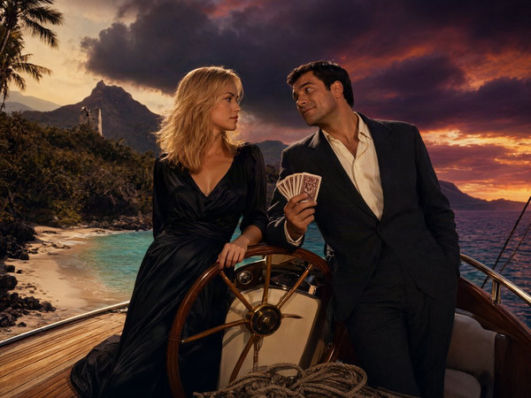Qwen Image 2.1 — Luxury Yacht Romance — Dark Fantasy